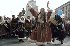 Чукотские танцы на Триумфальной площади