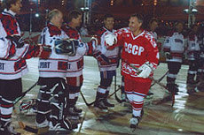 Легенды хоккея на Красной площади. Открытие первого катка на Красной площади
